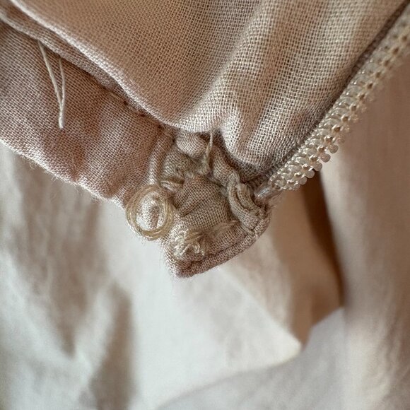 100% Cotton A-Line Pleated Midi Skirt Floral Embroidery Fall Cottagecore Size 14 - Picture 12 of 12